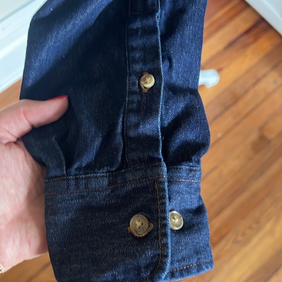 Harper Dark Denim Penn State Nittany Lion Embroidered Button Down Shirt - L Slim - Picture 5 of 11